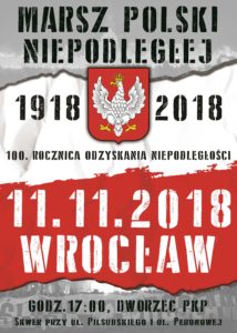 Marsz Polski Niepodległej 11 listopada 2018 - Wrocław